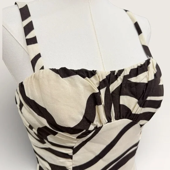 Antonio Melani MG Style Somers Linen Blend Swirl Pattern Maxi Raffia Skirt Set - Picture 10 of 16